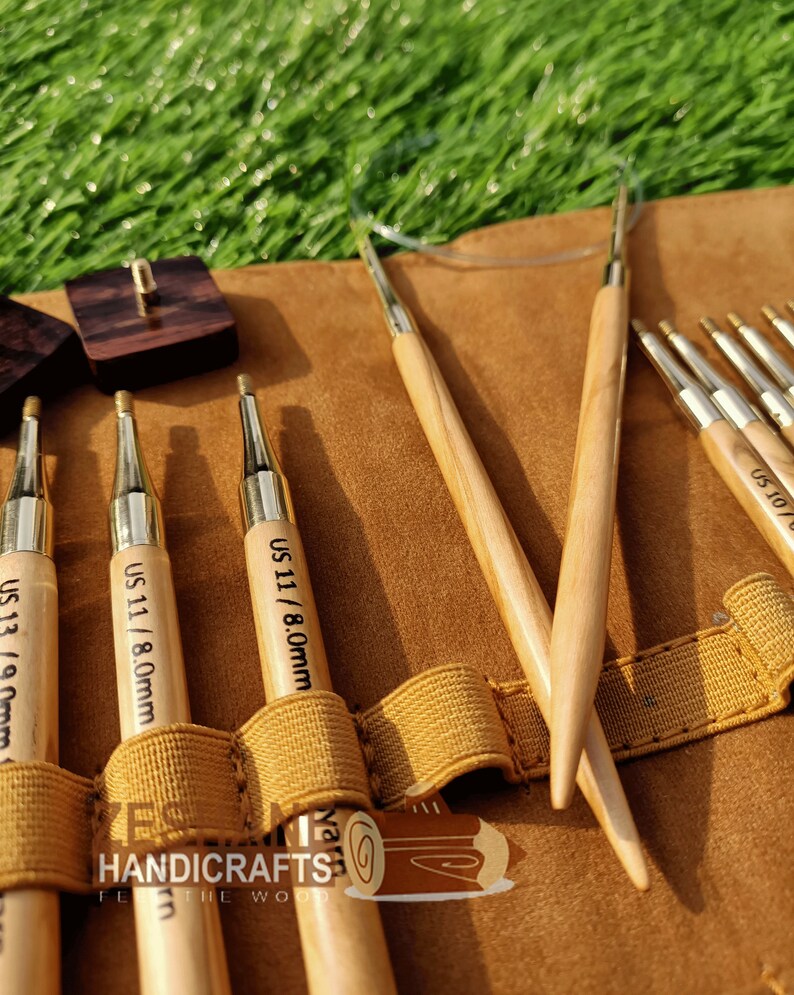 Interchangeable Knitting Needle Set in Rosewood Etsy