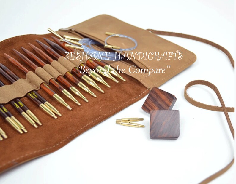 Interchangeable Knitting Needle Set in Rosewood Etsy