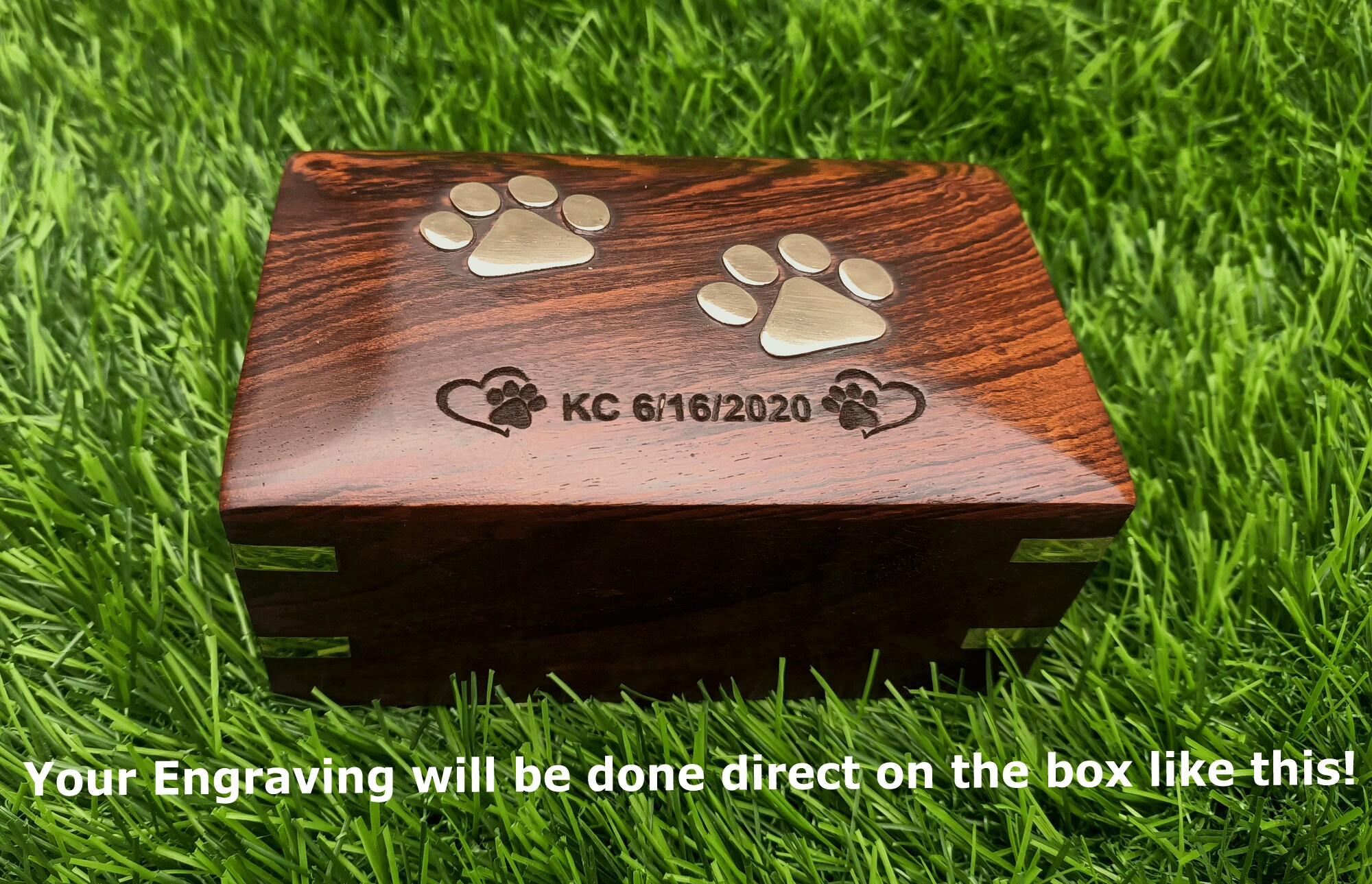 Rosewood Pet Urn Peaceful Pet Memorial Keepsake Urn Cremation Etsy