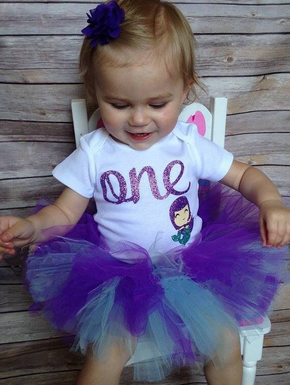 Items similar to Mermaid First Birthday Outfit | Little Mermaid 1st ...