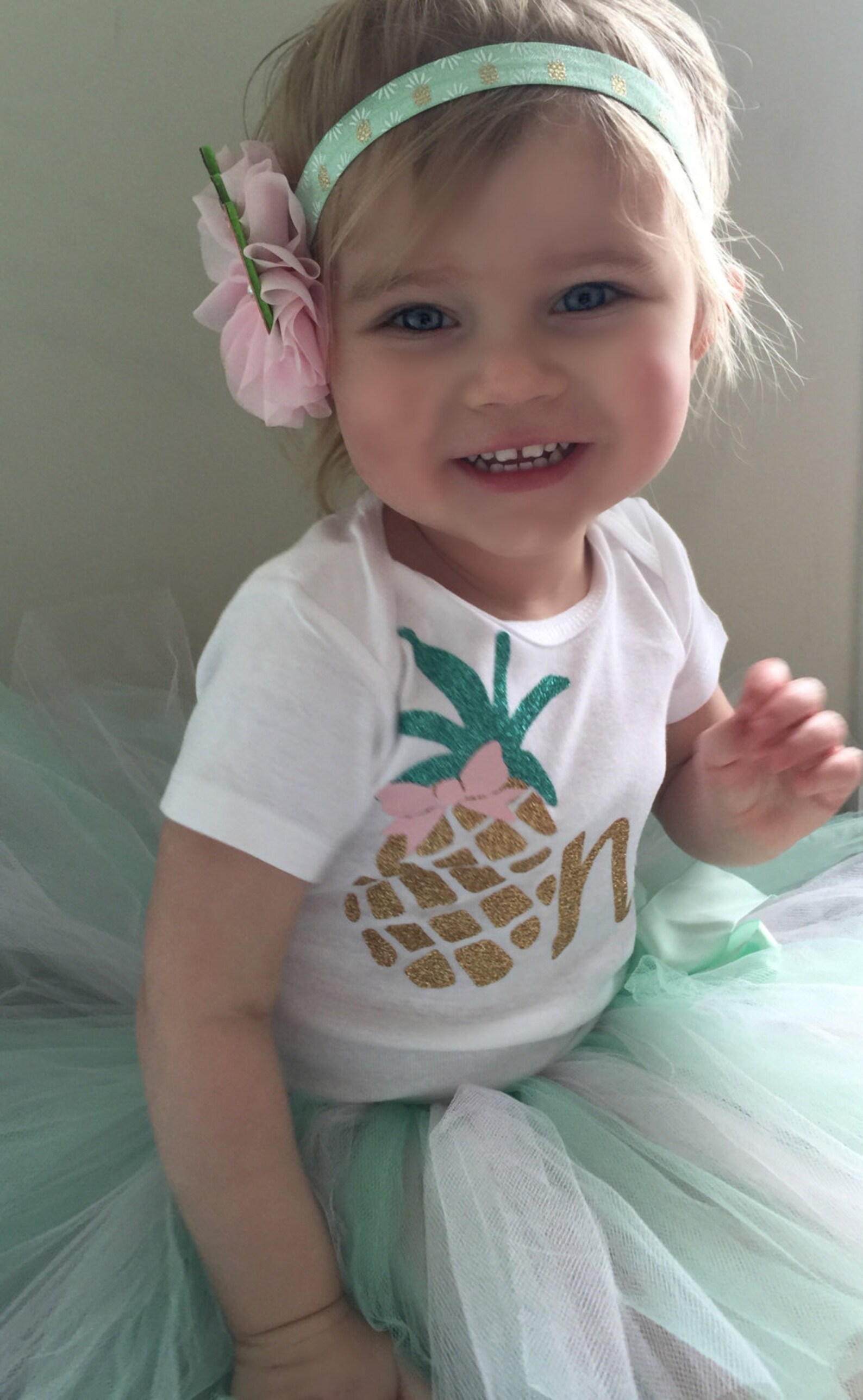 Luau First Birthday Outfit Girl Pineapple 1st Birthday Etsy