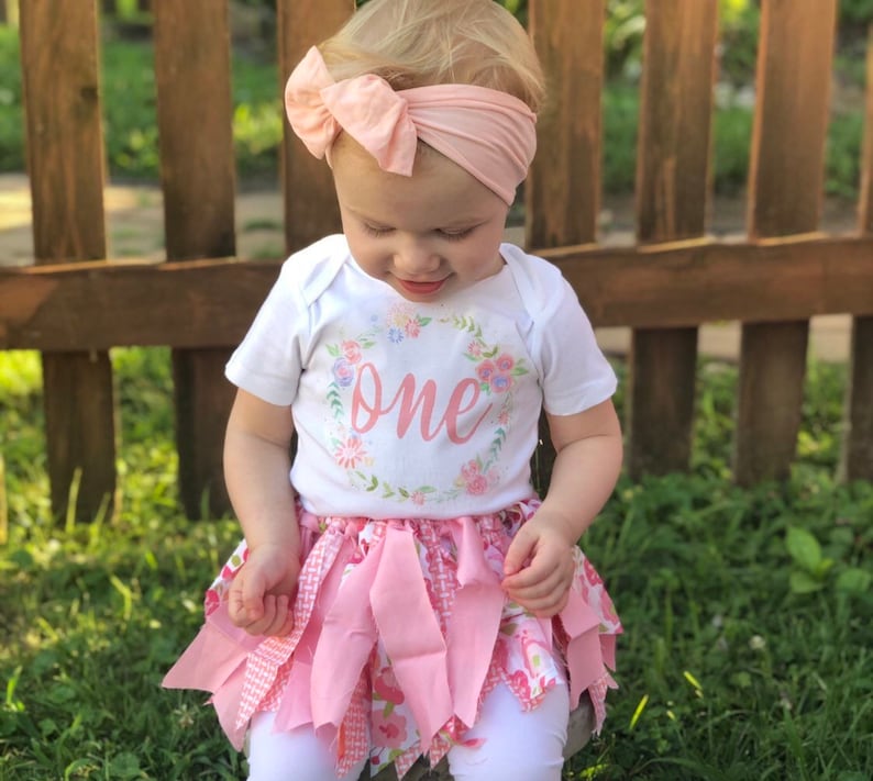 Baby Girl 12M Hot Pink First Birthday Outfit Tutu Dress Headband leggings Set