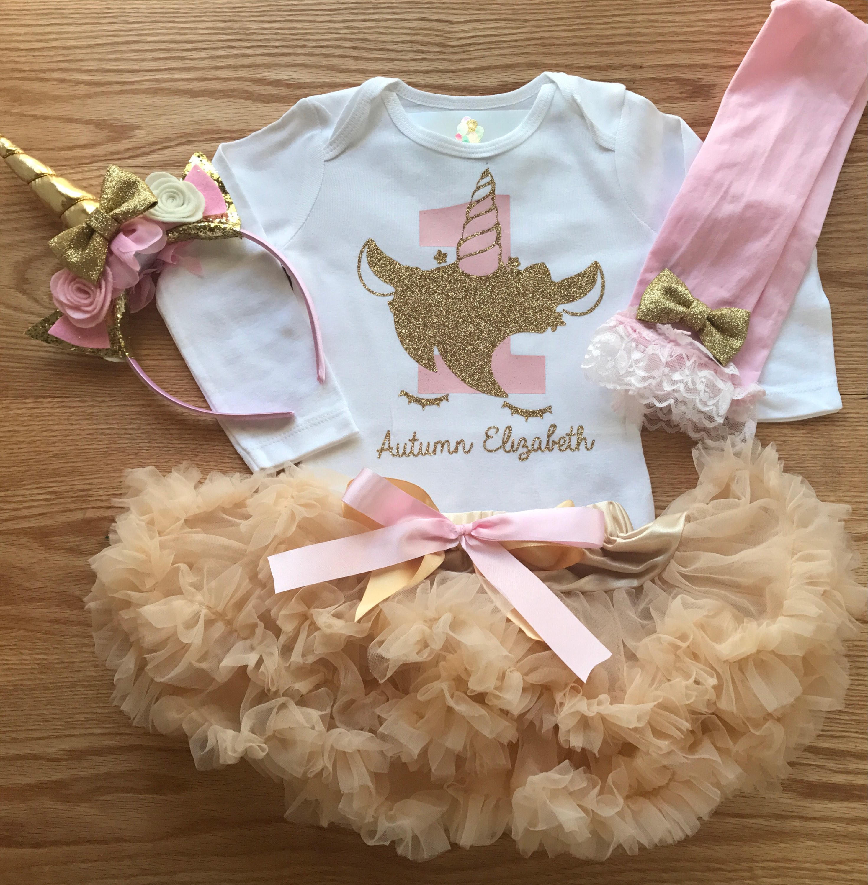 Unicorn First Birthday First Birthday Outfit Girl One year Etsy