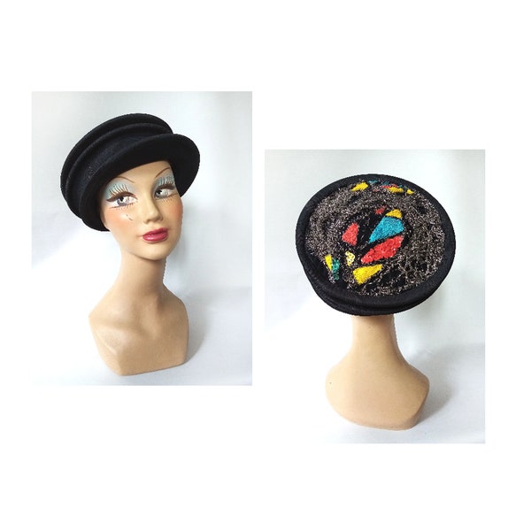 Casquette femme noir broderie