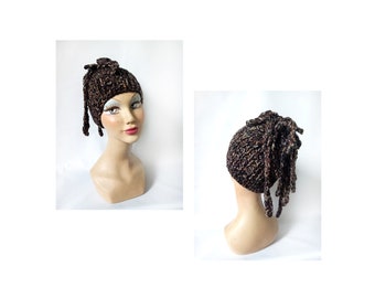 Winter hat women's dreadlocks beanie