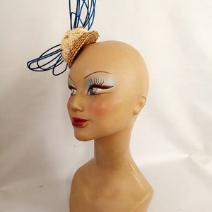 Fancy wedding ceremony hat, guest fascinator, unique piece image 7