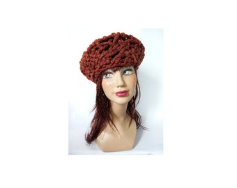 Women's beret winter wool hat original minimalist boho