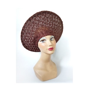 Women's capeline fabric autumn wedding ceremony hat image 1