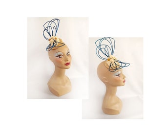 Fancy wedding ceremony hat, guest fascinator, unique piece