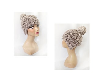 Bonnet fantaisie femme chapeau original laine avant-garde