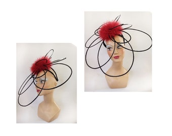 Large women's hat wedding ceremony derby fascinator guest