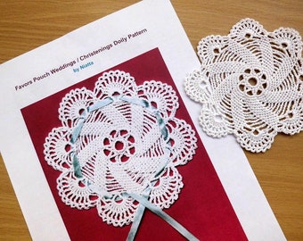 Weddings favor crochet doily pdf pattern