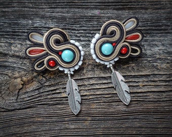 Navajo - soutache earrings ! boucles d'oreilles soutache,orecchini soutache,