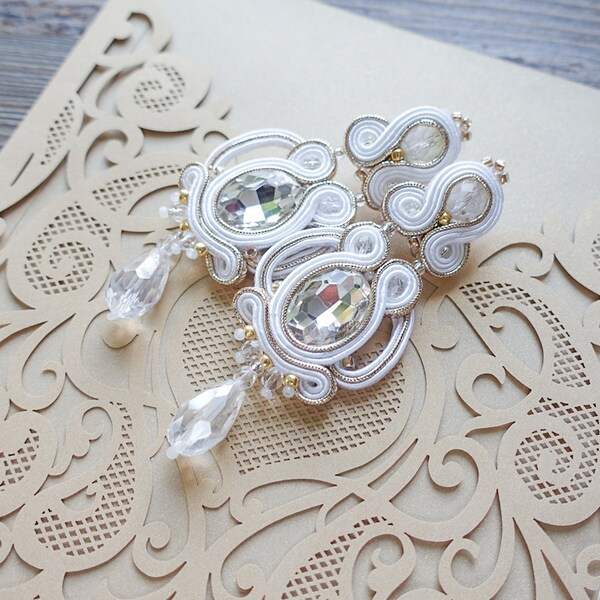 Blink Blink  soutache wedding earrings ! orecchini soutache,Boucles d'oreilles soutache