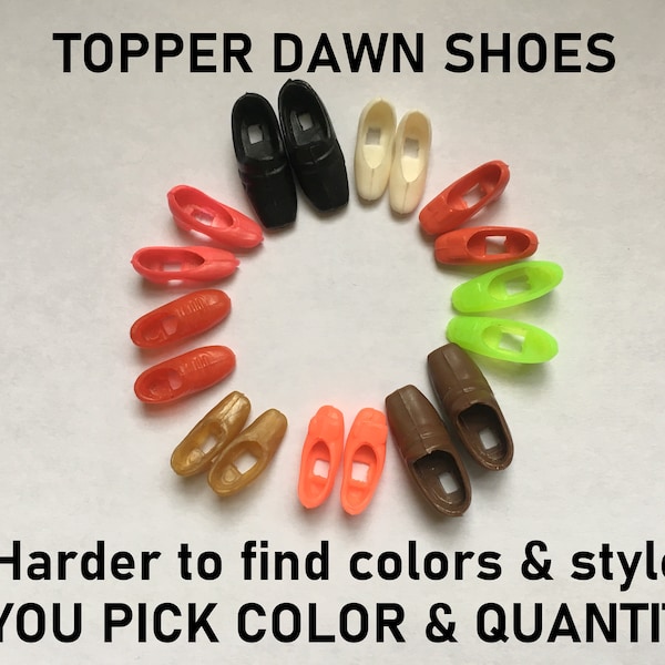 Topper Dawn Doll - HARDER TO FIND Vintage Shoes (Color and/or Style) - You Pick Color & Quantity (all pairs shipped together)