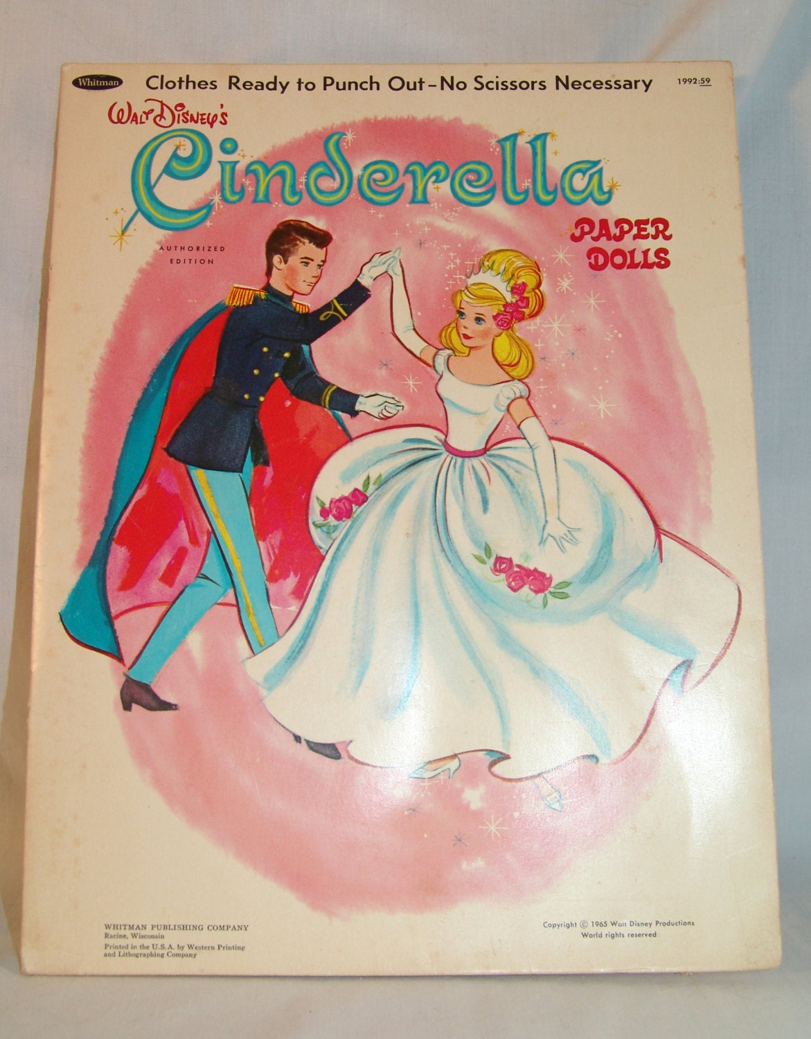 Vintage CINDERELLA Paperdolls Original 1964 Excellent Condition Disney