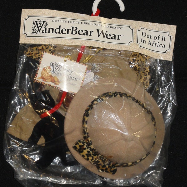 FLUFFY VANDERBEAR 'Out of Africa' Safari Outfit / Costume by NAB - New in Package