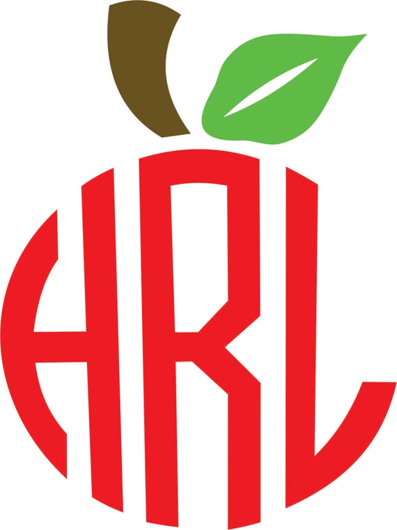 Items similar to Apple stem and leaf made for monogram instant digital