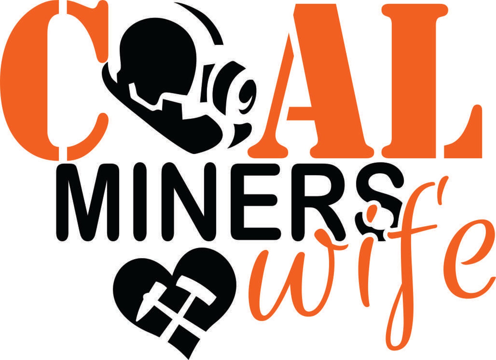Coal miner's wife SVG DXF vector cutting file instant Etsy