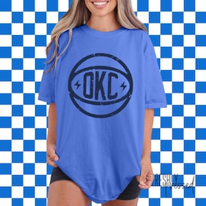 Camiseta do Oklahoma City Basketball (OKC). Escolha entre as camisetas Bella Canvas ou Comfort Colors.