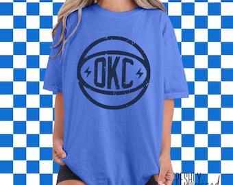 Oklahoma City Basketball OKC T-shirt. Choose Bella Canvas or Comfort Colors T-shirt