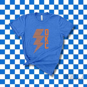 Camiseta de baloncesto de Oklahoma City. Elige entre Bella Canvas o Comfort Colors.