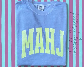 Camiseta de Mahjong Mahj. Elige entre camisetas Bella Canvas o Comfort Colors.