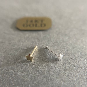 14K Solid Gold Star Nose Bone Nose Studs -14K Solid Gold