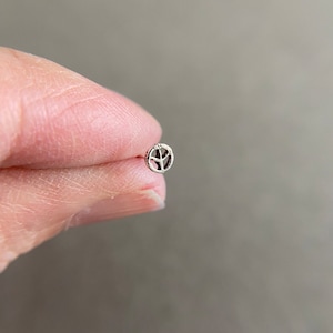 Peace Sign Nose Stud Etsy