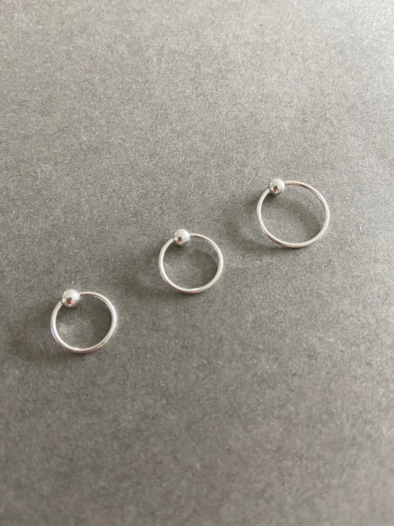 Sterling Silver Cartilage Hoop Earrings helix Hoop Earrings - Etsy
