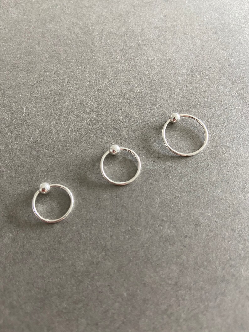 Sterling Silver Cartilage Hoop Earrings helix Hoop Earrings Etsy