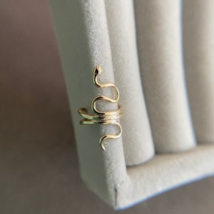 Sterling Silver Snake Ear Cuff, No Pierce Ear Cuff - Sterling Silver