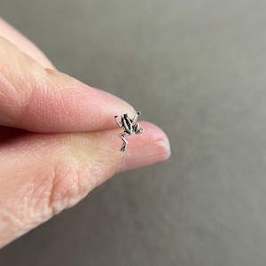 Silver Frog Nose Studs - Sterling Silver