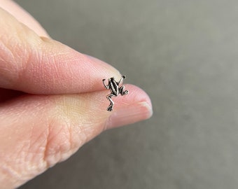 Orecchini a forma di rana, in argento Sterling 925