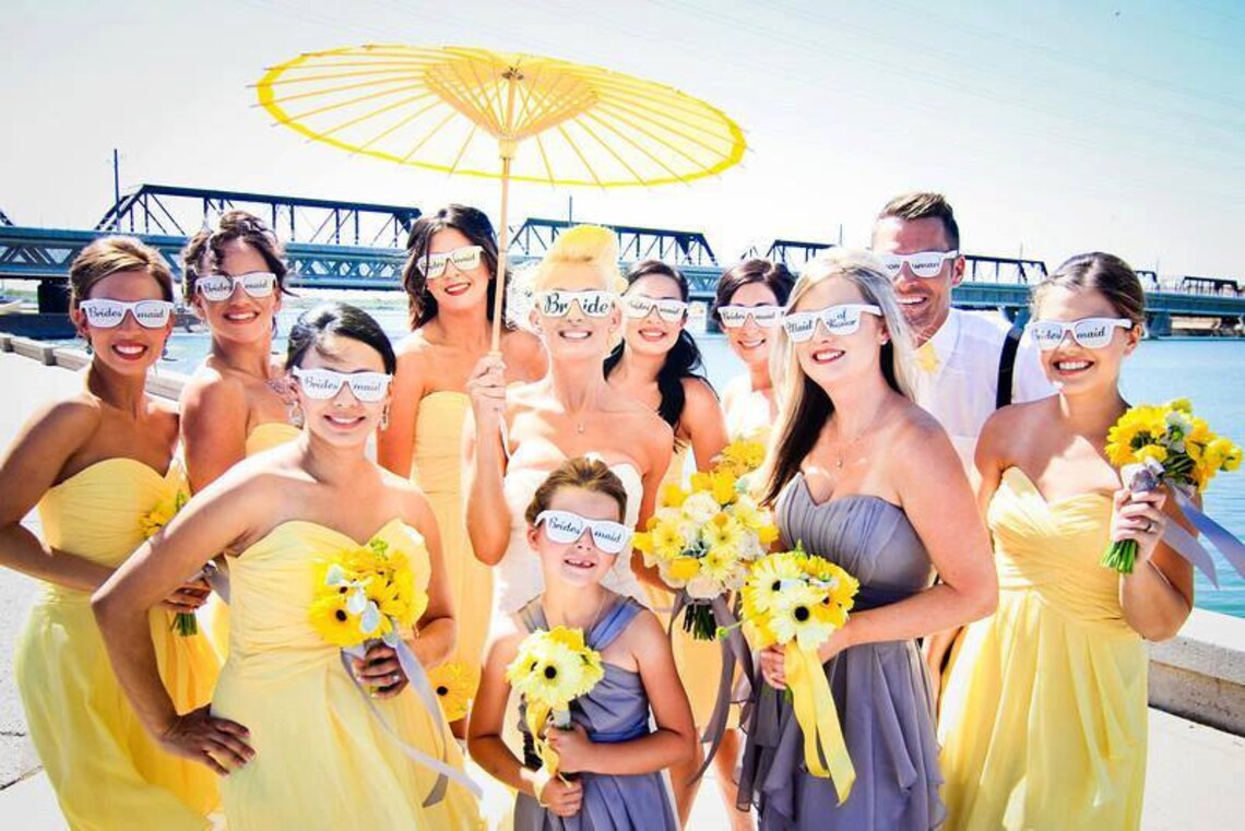 Wedding Sunglasses 10 Pack Bridal Party Etsy