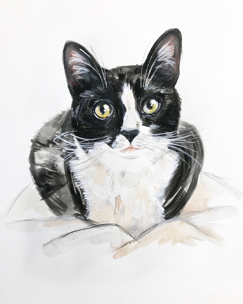 Handpainted pet portrait. pet painting from photo, specially made by me for you. Perfect as a pet loss gift. image 5