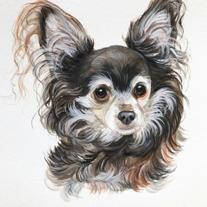 Handpainted pet portrait. pet painting from photo, specially made by me for you. Perfect as a pet loss gift. image 3