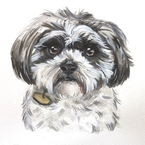 pet wall art, dog painting, GIFT for DOG LOVER, dog art, dog portrait, custom pet painting, animal painting, dog watercolour,dog portrait image 9