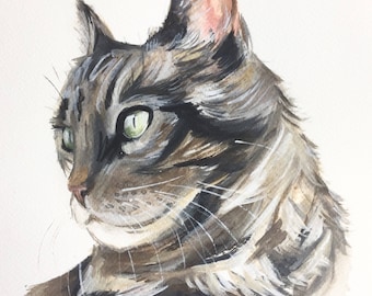 Portrait d’animal de compagnie personnalisé, PORTRAIT DE CHAT, peinture personnalisée pour animaux de compagnie, aquarelle de chat, peinture animale, portrait d’animal de compagnie à partir d’une photo, peinture d’animaux de compagnie, peintre d’animaux de compagnie,