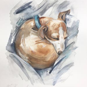 Handpainted pet portrait. pet painting from photo, specially made by me for you. Perfect as a pet loss gift. image 6