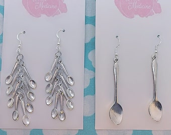 Silver or Gold Spoon Chronic Illness Spoonie Dangle Earrings