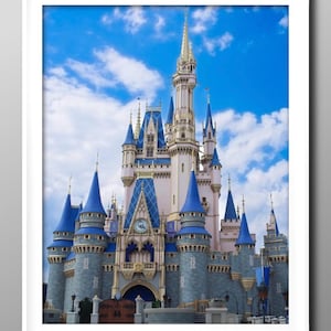 Magical Cinderella Castle Wall Art – Disney Inspired Fairytale Print for Home or Nursery Decor - Magic Kindgom Castle
