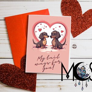 Dackel Valentinstag Grußkarte: Niedliche Dackel Valentinstag Liebeskarten für Hunde-Enthusiasten, einzigartig und bezaubernd, Dackel Valentine