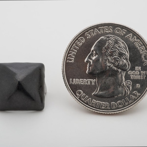 Bag of 100 Standard 1/2" Black Pyramid Studs for Punk Vintage Clothing. StudsAndSpikes Denim and LeatherCraft