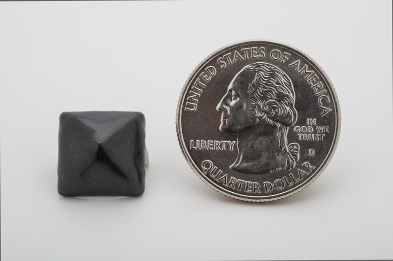 StudsAndSpikes Denim and LeatherCraft Bag of 100 Standard 12 Black Pyramid Studs for Punk Vintage Clothing