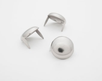 Grandes 16mm (5/8") Silver Dome Studs para Punk Vintage Clothing y Más - Bolsa de 100