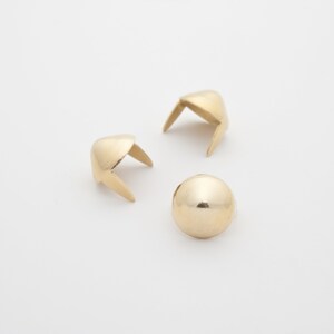 Small 3/8&quot;  (10mm) Brass Cone Studs - Bag of 500 - Studs And Spikes