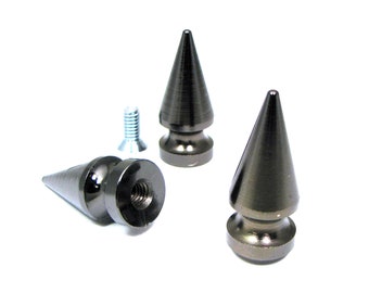 Riesige 1-3/4" (Größe 45) Baum Spike in Gunmetal Metallic Schwarz für Heavy Duty Projekte, einzelne Spike, StudsAndSpikes