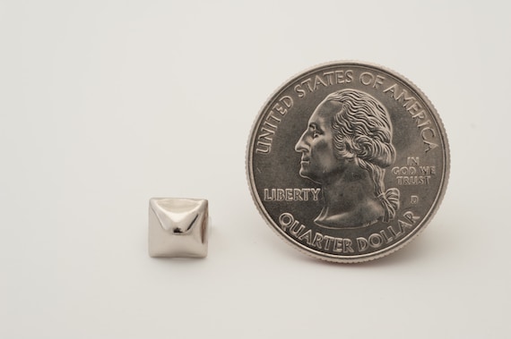 100 Tiny Pyramid Silver Metal Studs for Clothing Punk    Wear Vintage and More