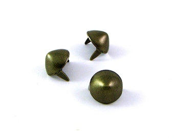 Antique Brass Cone Studs 1/2" 13mm - Bag of 100 (for denim and leather) StudsAndSpikes